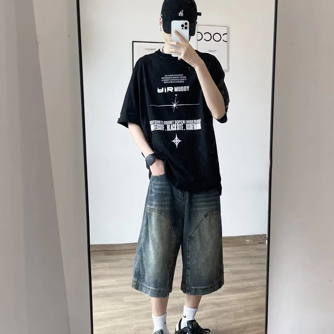 Retro Hip-Hop Loose Shorts — Streetwear — Unisex