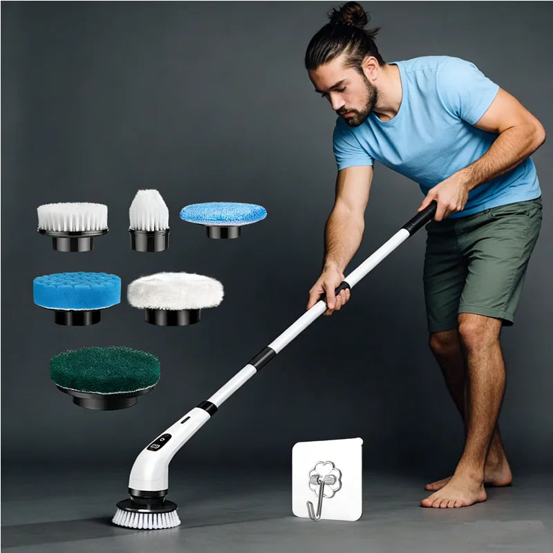 Cordless Household Spin Scrubber Kitchen Gadgets Hair Brushes Bathroom Broom Toilet  Multipurpose Cleaning Brush  Electric Mops