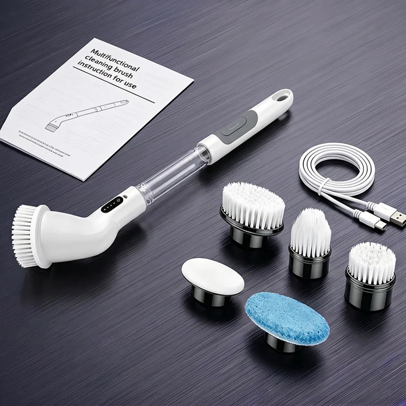 Cordless Household Spin Scrubber Kitchen Gadgets Hair Brushes Bathroom Broom Toilet  Multipurpose Cleaning Brush  Electric Mops