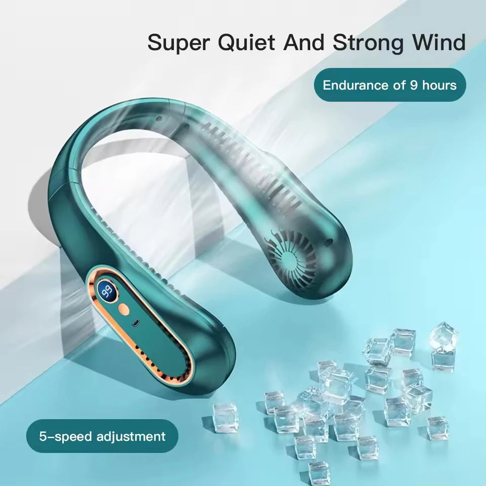 Fan Long Battery Neck Portable, Mini Summer Sport Fan