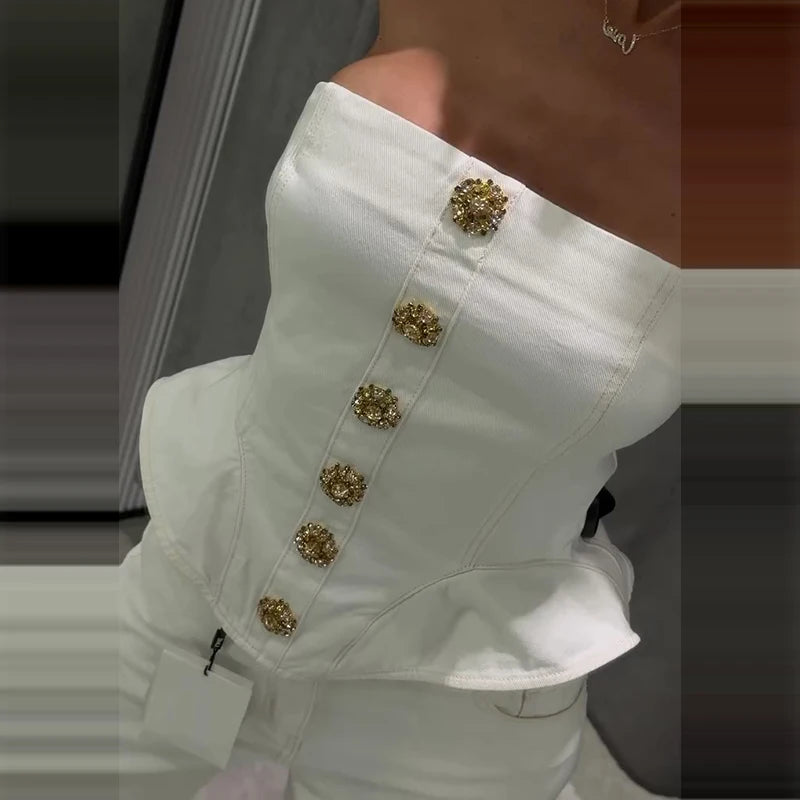 Waist  2026 Summer Lady Solid Bustier