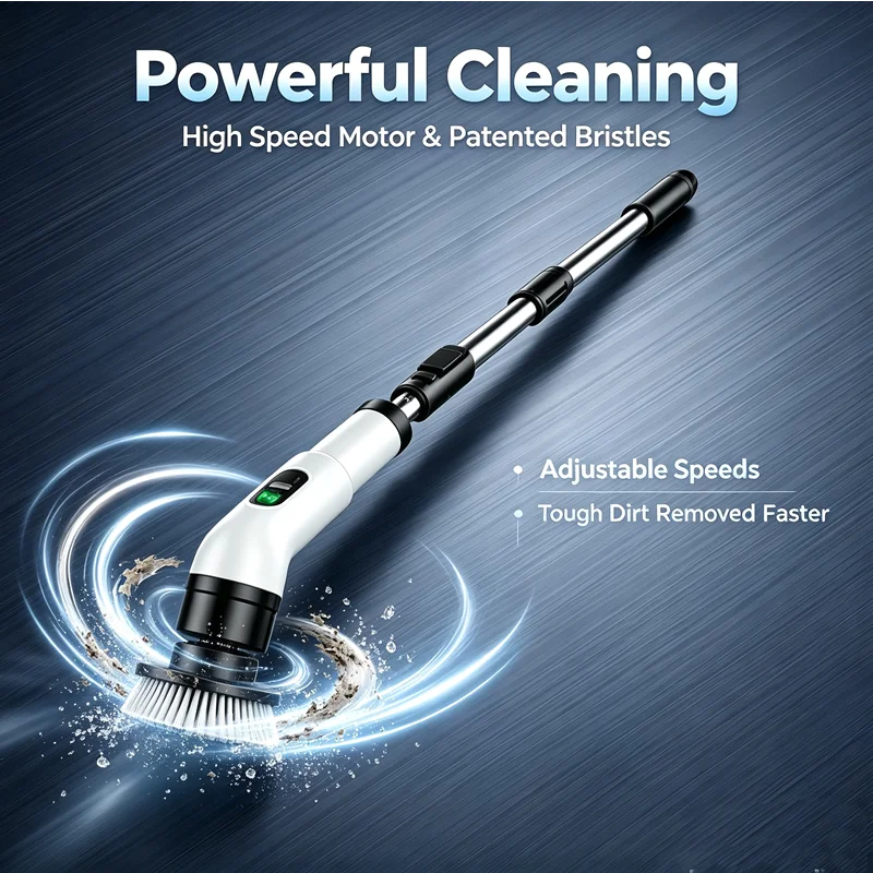 Cordless Household Spin Scrubber Kitchen Gadgets Hair Brushes Bathroom Broom Toilet  Multipurpose Cleaning Brush  Electric Mops