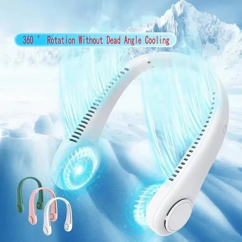 Fan Long Battery Neck Portable, Mini Summer Sport Fan