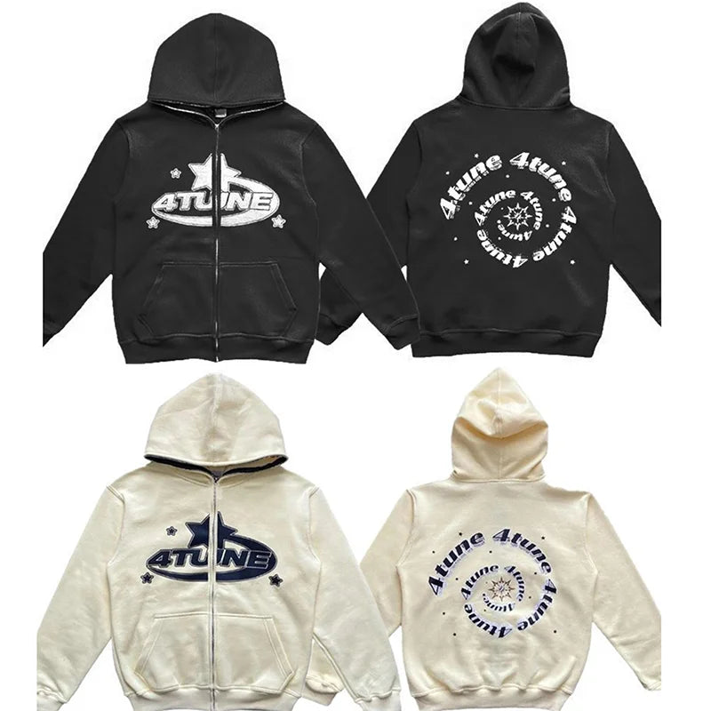 4Tune Retro Oversized Hoodie Women and Men's