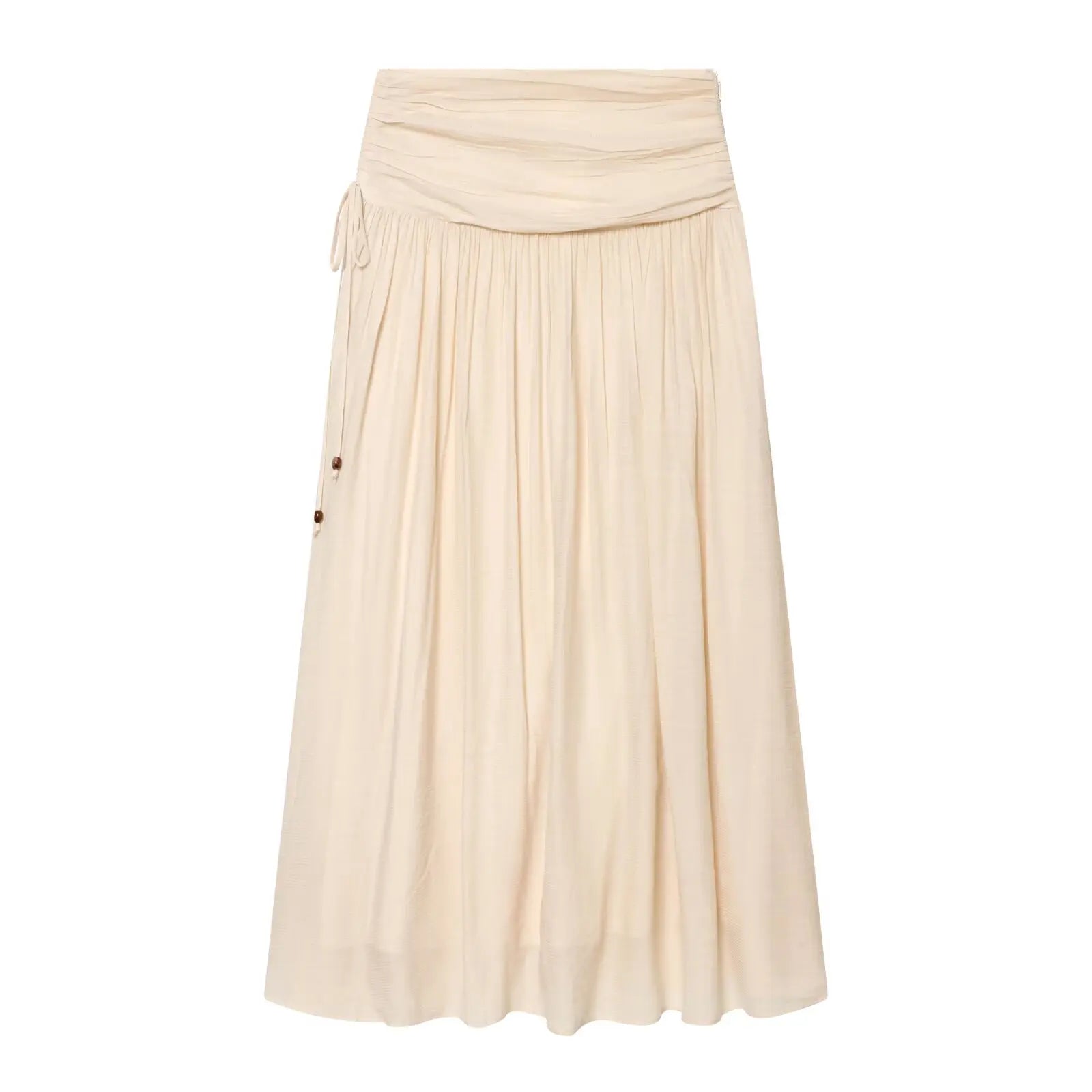 HipSeam Women's Pleated Skirts Sets New 2026 Spring Summer  Simple Lace Long Sleeve Top + Midi Waist Skirts Female Outfit